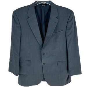 JOS A BANK Blazer Wool Silk Charcoal/Blue Pinstripe 2 Button‎ Mens 43R Jacket